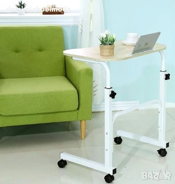 Регулируема помощна маса, 60x40 см,Колелца с спирачки, снимка 1