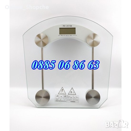 Електронен стъклен кантар за домашна употреба до 180 кг., снимка 1
