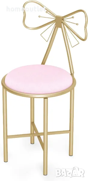 ПРОМОЦИЯ Луксозен стол със златиста метална основа XJJ672-PK-V2, снимка 1