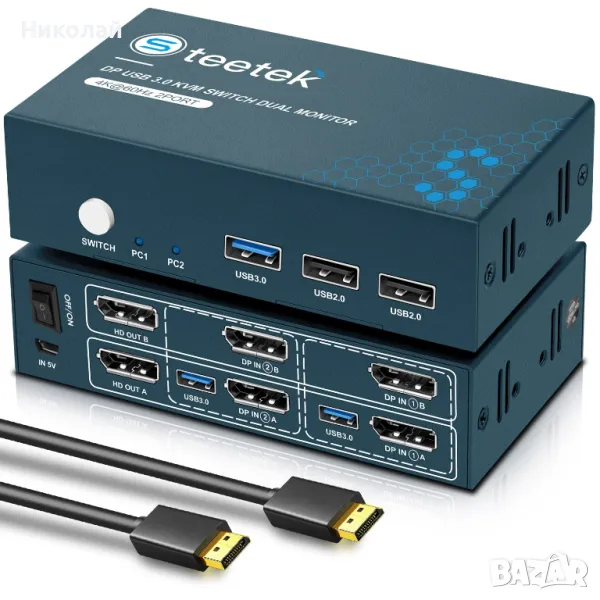 Steetek USB 3.0 KVM превключвател , снимка 1