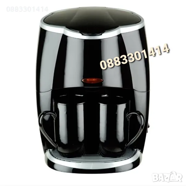 Кафеварка Rosberg R51170A 450W с две чаши Черна , снимка 1