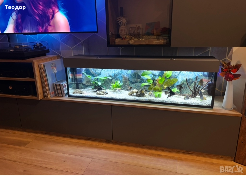 Аквариум снапълно оборудван 105 литра, снимка 1
