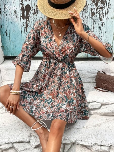 Ефирна лятна къса рокля размер М, снимка 1