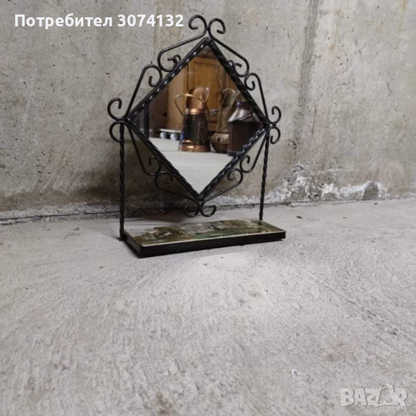 Огледало за стена с плочки в ретро стил, снимка 1