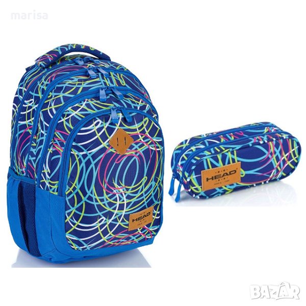 Комплект Ученическа раница HEAD, и несесер HD-104 Код: 5901137147871, снимка 1