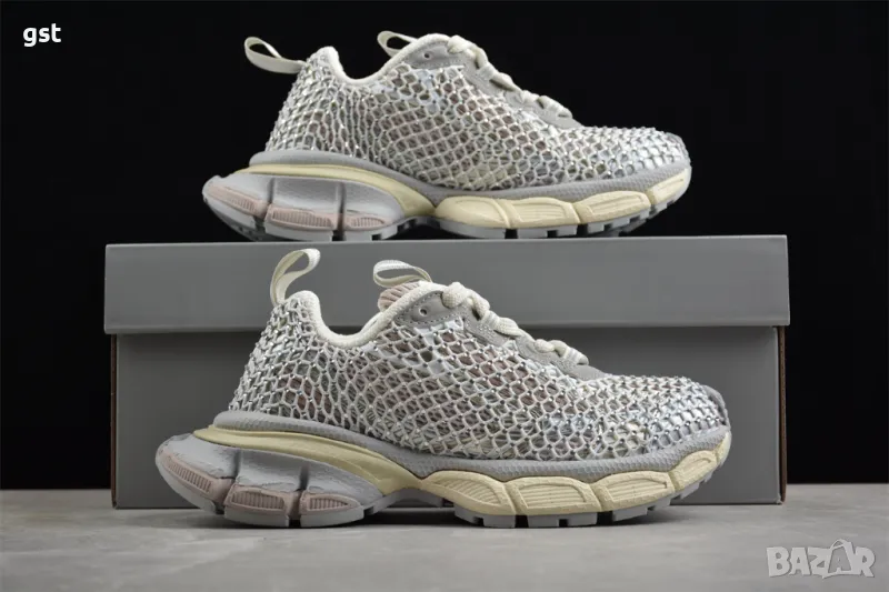 Редки Rare BALENCIAGA Fishnet Маратонки Унисекс Мъжки дамски кецове , снимка 1