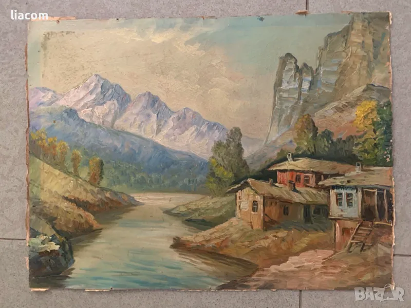 ВАСИЛ ПОПОВ масло пейзаж, снимка 1