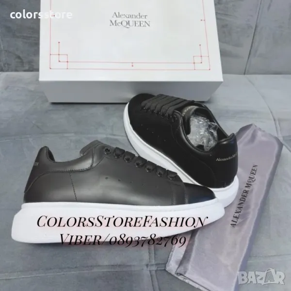 Черни кецове с бяла подметка AM-156te, снимка 1