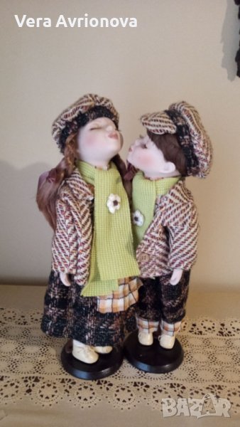 Влюбена двойка порцеланови кукли , снимка 1