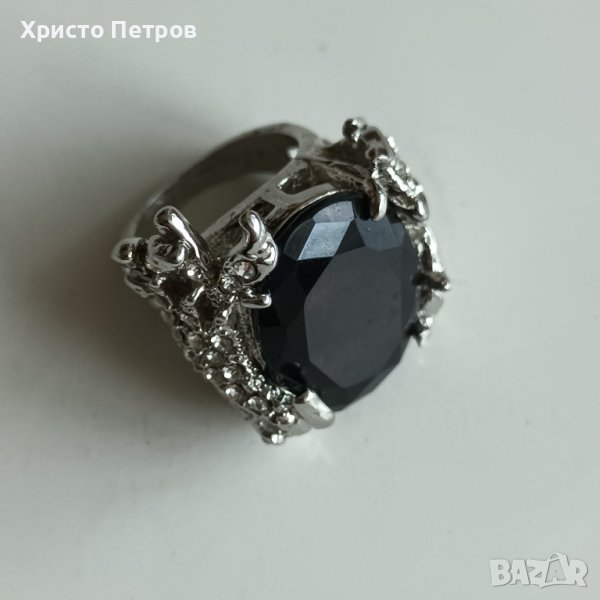 КРАСИВ МАСИВЕН ПРЪСТЕН С КАМЪК, снимка 1