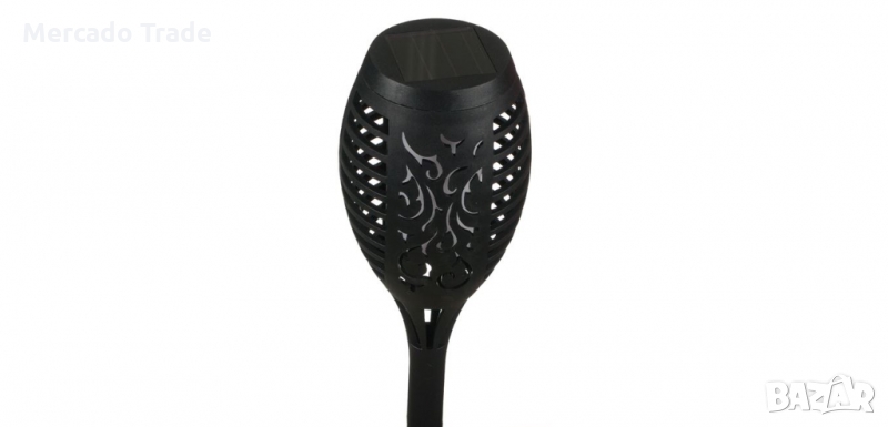 Соларна лампа, факла с изкуствем пламък, 49см , снимка 1