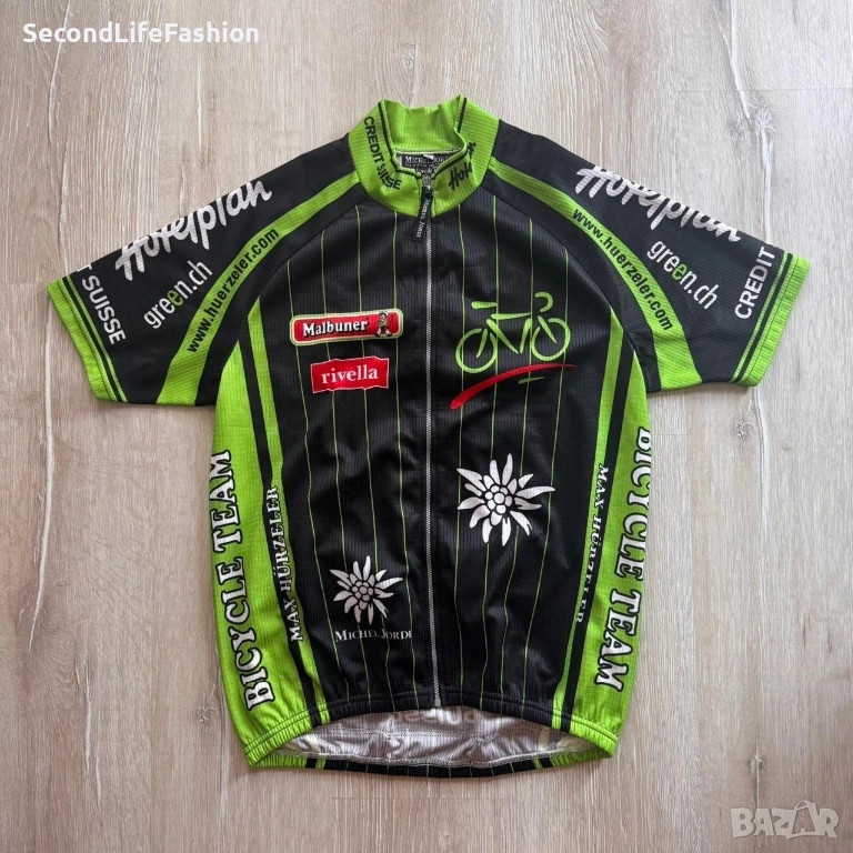 Мъжка колоездачна фланелка Michel Jordi Bicycle Team Max Hürzeler, размер L, вело тениска , снимка 1