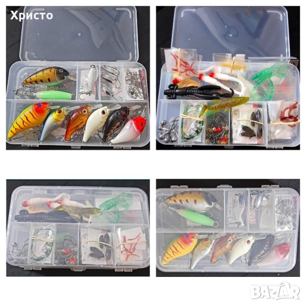 СУПЕР ОФЕРТА! НОВИ воблери блесни клатушки за спининг риболов 110части , снимка 1