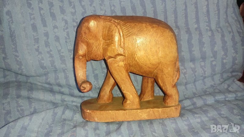 Слон от дърво дърворезба, снимка 1