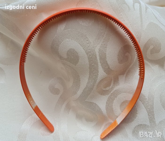 Пластмасова тънка оранжева диадема, снимка 1