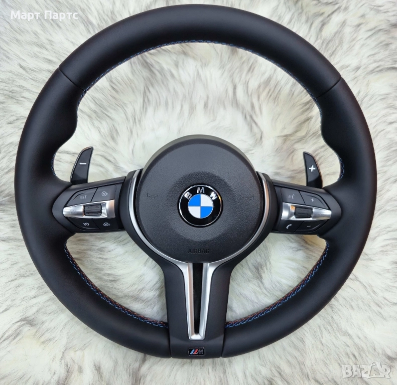 M style кожени волани за Бмв / цветен шеф и Airbag включен в цената , снимка 1