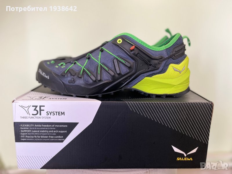 Туристически обувки Salewa Ms Wildfire Edge 61346-3840 Ombre Blue/Fluo Yellow, снимка 1