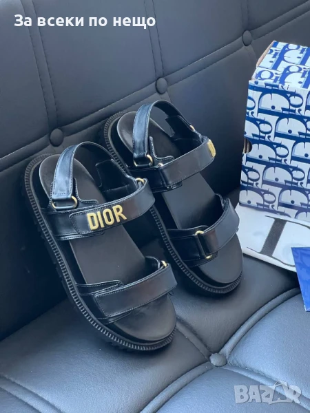 Christian Dior Дамски Черни Сандали Кристиян Диор Код E711, снимка 1