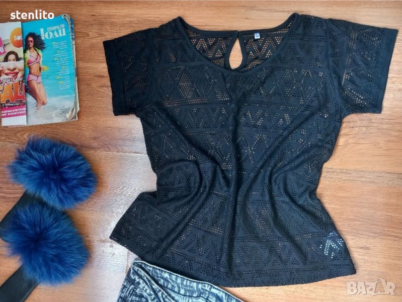 ДАМСКА БЛУЗА МРЕЖА р-р 38, снимка 1