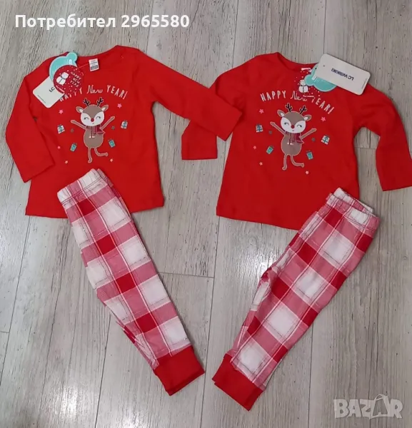 коледна пижамка за момиче р.74-80, снимка 1