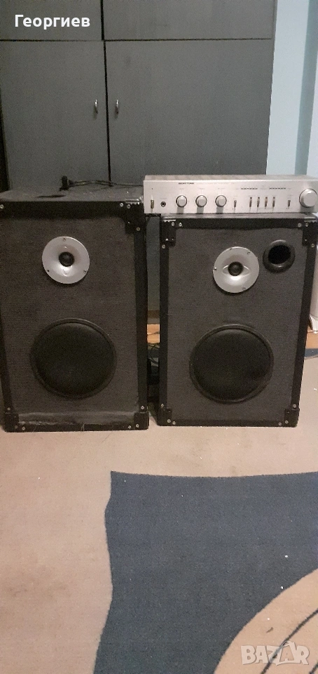 Комплект тонколони с усилвател , снимка 1