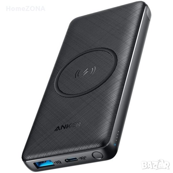 Външна батерия Anker PowerCore III Wireless 10000 MAh, безжично зареждане, черен, снимка 1