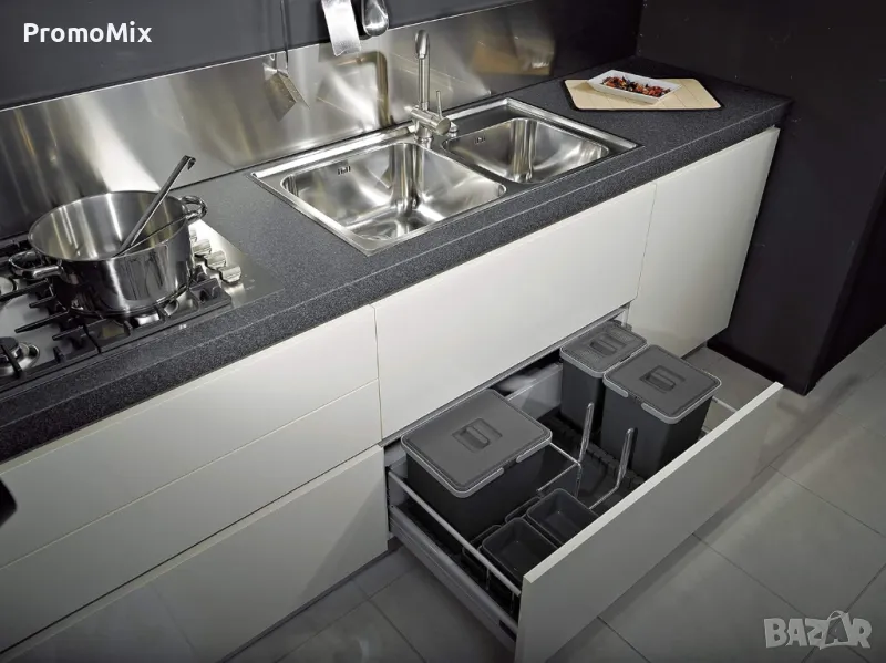 Кош за отпадъци Elletipi Metropolis PTC22 09050 1F C10 PPV 36л За вграждане в чекмедже кош , снимка 1