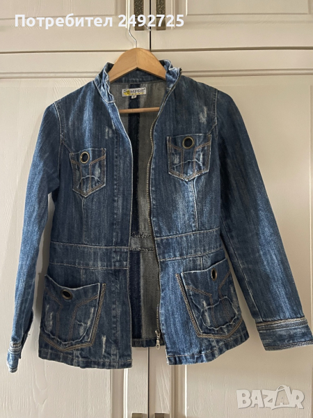 Яке сако дънково Sempre , размер М, снимка 1