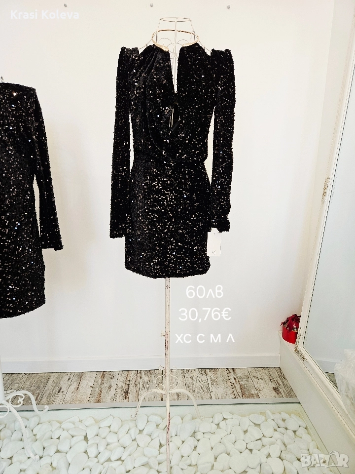 най-новите модели къси рокли с пайети, снимка 1