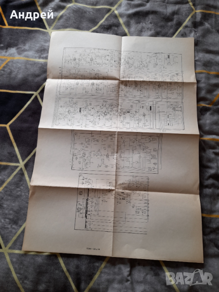 Стара електрическа схема телевизор Темп 6М,7М, снимка 1