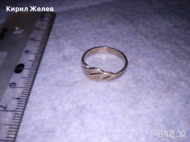 СТАР АЖУРЕН СРЕБЪРЕН ПРЪСТЕН ВИСОКА ПРОБА ПАТИНИРАНО СРЕБРО РЪЧНА ФИНА ИЗРАБОТКА 34371, снимка 5 - Антикварни и старинни предмети - 39643160