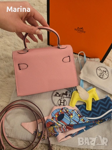 Налична чанта Hermes Mini Kelly, снимка 6 - Чанти - 53322258