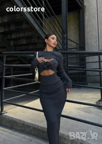 Дамска рипс рокля Rose graffit