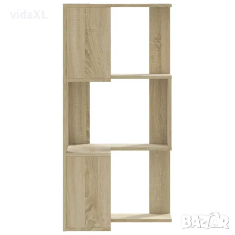 vidaXL Ъглова етажерка 3 нива дъб сонома 50x50x102 см инженерно дърво, снимка 5 - Етажерки - 56148179