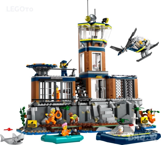 НОВО ЛЕГО 60419 СИТИ – Затворническият остров на полицията LEGO 60419 City LEGO City – Police Prison, снимка 2 - Конструктори - 52552600