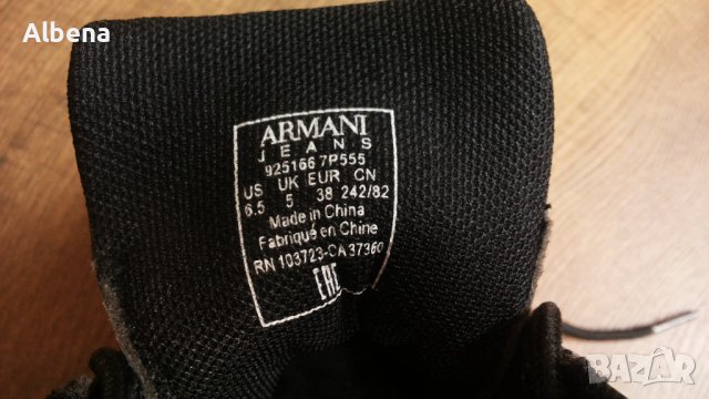 ARMANI JEANS Real Leather Размер EUR 38 / UK 5 дамски еспадрили 114-13-S, снимка 15 - Дамски ежедневни обувки - 41425930