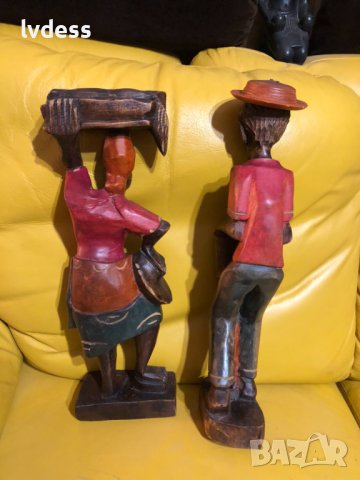 Дървени статуетки - Африкански мотиви, снимка 3 - Статуетки - 39759007