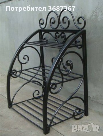 Етажерки , рафтове , полици , стойки , конзоли и рафтодържачи от ковано желязо, снимка 2 - Етажерки - 40261556