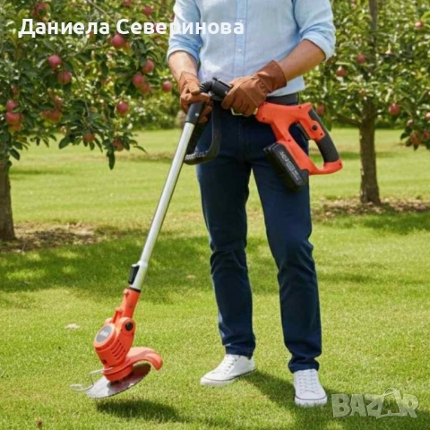 Телескопичен акумулаторен тример за трева 48V с две батерии – мощен, лек и без кабели