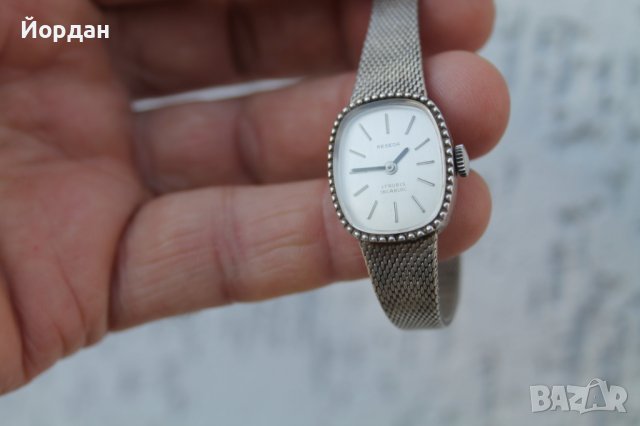 Дамски сребърен часовник ''Receda'' 17 камъка, снимка 16 - Дамски - 41470952