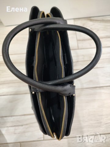 Черна дамска чанта Zara, снимка 4 - Чанти - 41019102