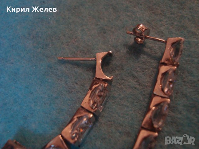 СРЕБЪРНИ КРИСТАЛНИ БЕЛ ЕПОК СТИЛ ВИНТИДЖ СКЪПОЦЕННИ ОБЕЦИ 25654, снимка 10 - Антикварни и старинни предмети - 35736280
