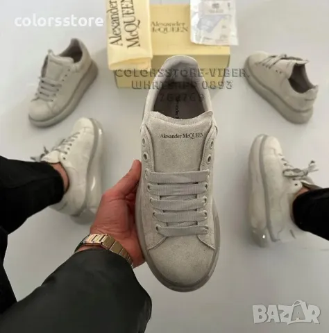 Мъжки велурени кецове Alexander McQueen-BR77U, снимка 4 - Кецове - 47406876