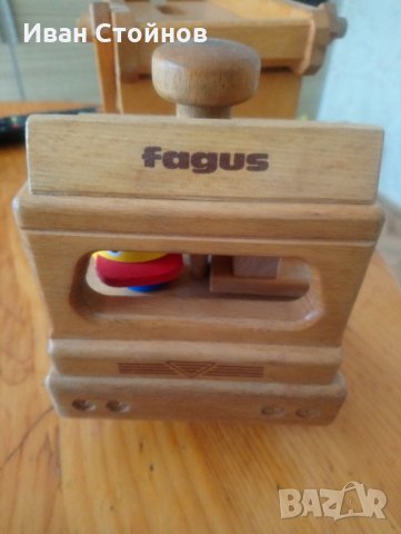 Дървена играчка камион Fagus автовоз, снимка 5 - Образователни игри - 35715645