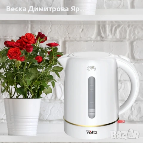 Електрическа кана Oliver Voltz Daisy, 2200W, капацитет 1,7 литра, снимка 4 - Кани - 51074122