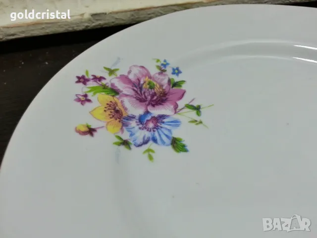 Стар български порцелан чинии , снимка 5 - Антикварни и старинни предмети - 48936179