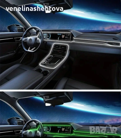 5 метра 7 цвята в 1 RGB интериорна неонова лента за табло на кола АВТОМОБИЛ , снимка 6 - Аксесоари и консумативи - 53741890