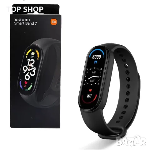 Смарт гривнa XIAOMI MI BAND 7 BLACK 1.62 ", ПУЛСОМЕР, снимка 10 - Смарт часовници - 48780225