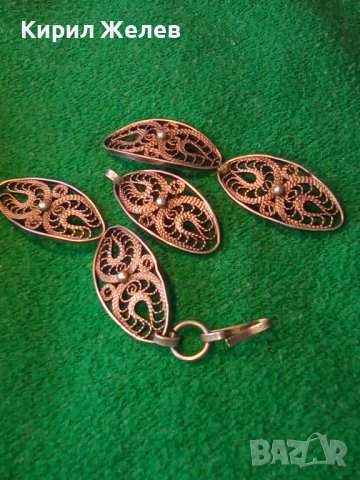 ФИЛИГРАННА СРЕБЪРНА ВЪЗРОЖДЕНСКА ГРИВНА 19 ВЕК СРЕБРО с ГРАНУЛАЦИЯ НАКИТ за НОСИЯ 22244, снимка 3 - Антикварни и старинни предмети - 33135672