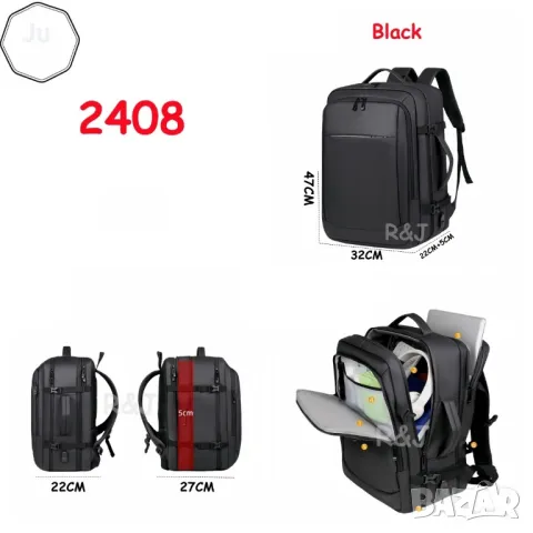 Раница Водоустойчива USBсмарт подходящи за ръчен багаж за самолет , снимка 9 - Раници - 48856213